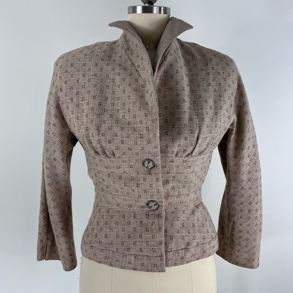 VINTAGE 40’s 50’s Retro Mod Wool Blazer Jacket by Marce Original - Picture 1 of 16